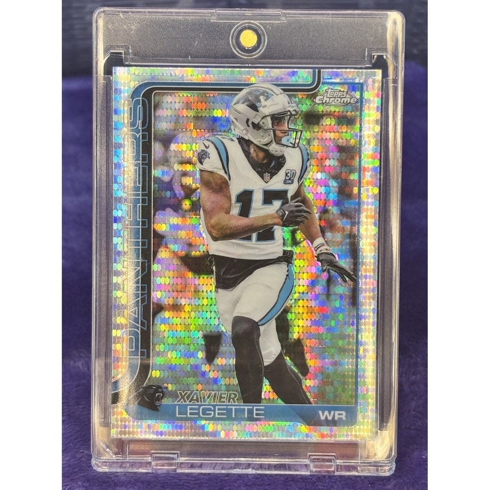 Xavier Legette 2025 Topps Chrome #38 Pulsar Refractor Carolina Panthers NFL